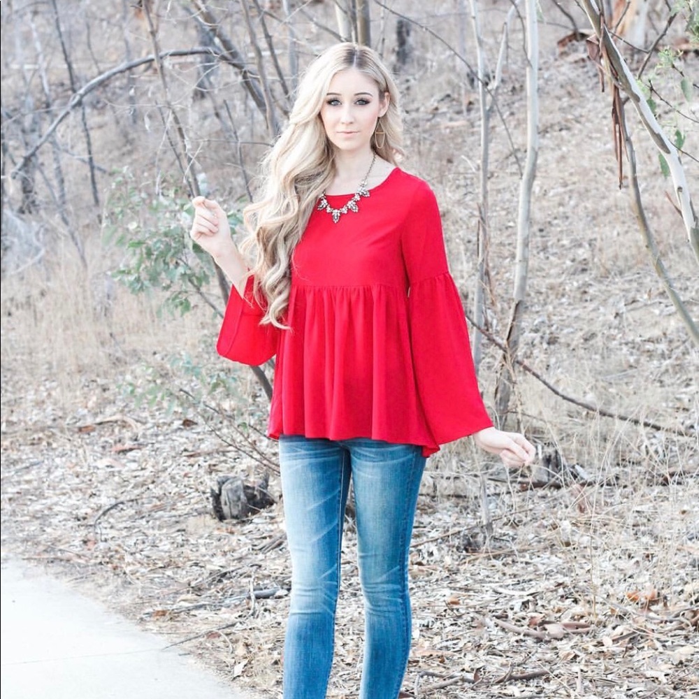Red blouse